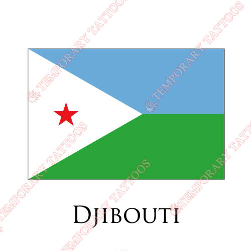 Djibouti flag Customize Temporary Tattoos Stickers NO.1860